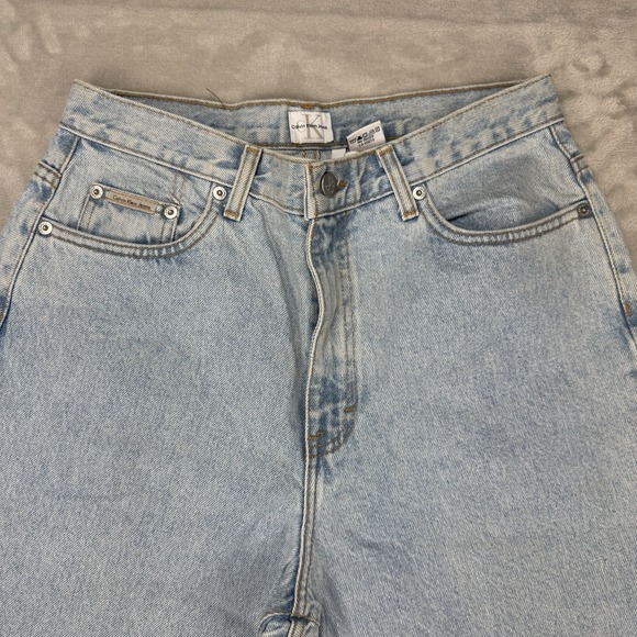 VTG 90s CK Calvin Klein Jeans Ultra High Rise Stonewash USA 12 (28x30) Patch - Picture 4 of 11
